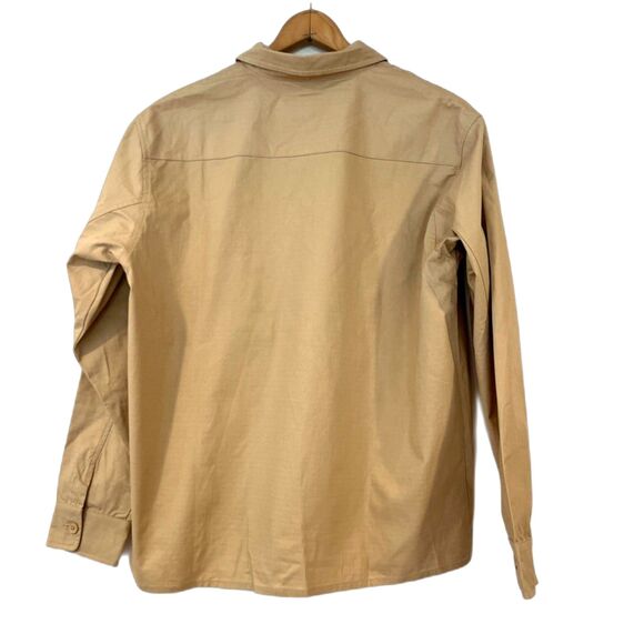 WKND Skateboarding Major Shirt Khaki Ripstop Medium Button Front 2 Pocket - Picture 2 of 7